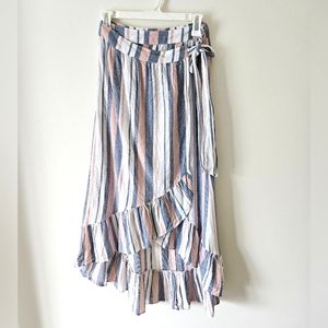 Asos striped wrap skirt